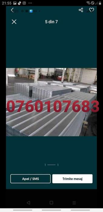 Tablă cutata colorată