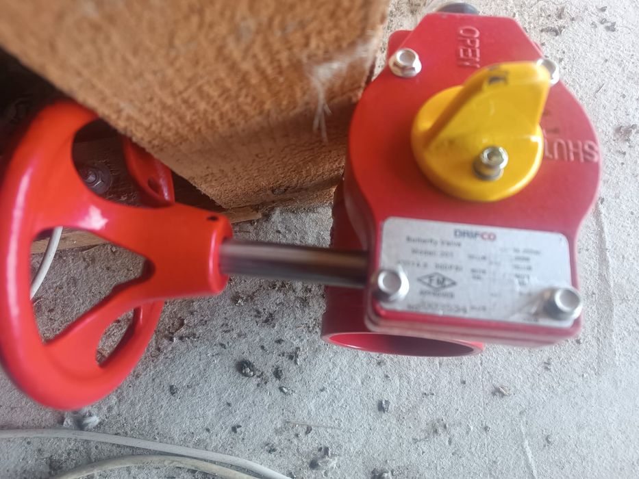 Robinet fluture pentru ACS cu capete canelate , monitorizare   FM DN