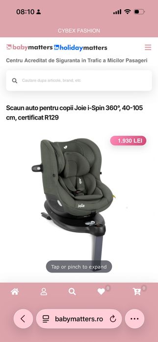 Scaun auto Joie rotativ