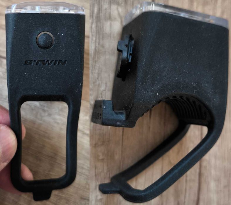 Far frontal bicicleta, Btwin Elops, Decathlon FL 500 USB