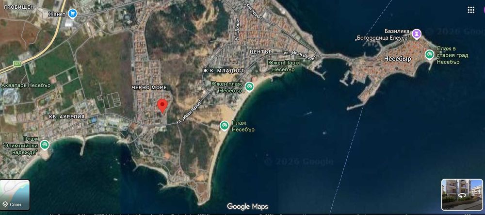 Сдается впервые! Дизайнерская студия 46 м² у моря (Несебър, Черно Море 3) БЕЗ КОМИССИИ. От собственника.