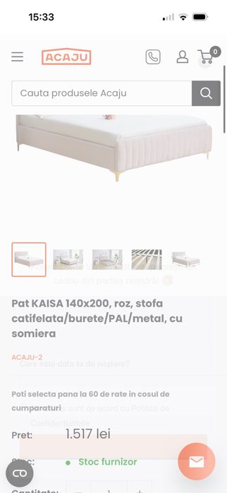 Pat 2 persoane  140/200 ca nou