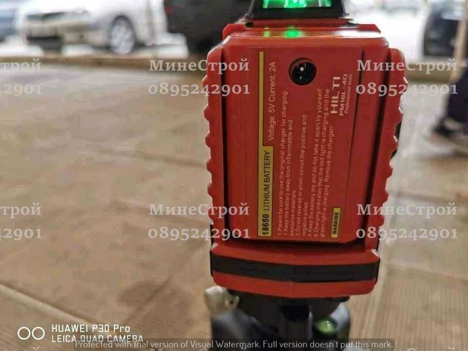 4D ЛАЗЕРЕН НИВЕЛИР Хилти с 16 линии 4 точков Зелен Лазер HILTI 2022