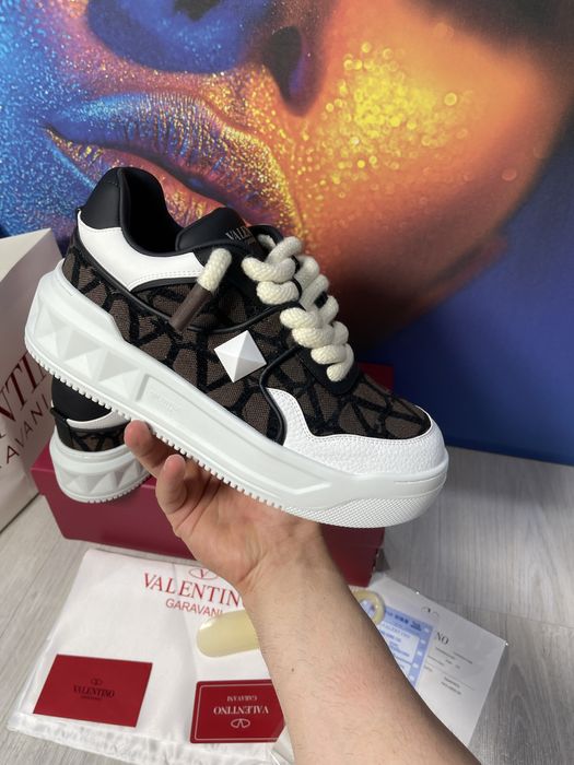 Adidasi Valentino One Stud piele naturala Full Box colectie noua