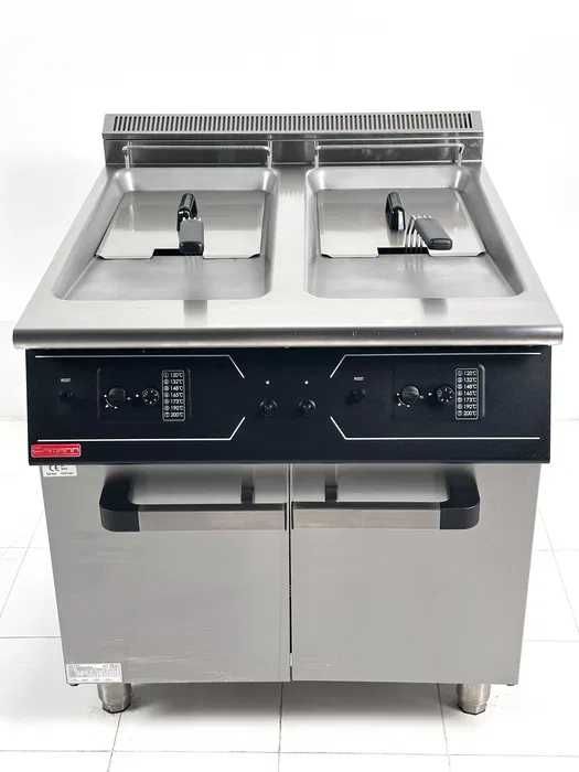 Firmann 700 - Friteuza, Friteusa, Fripteoza Gaz 2 cuve 20+20 litri
