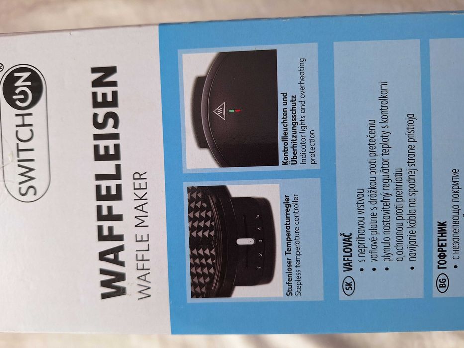 Aparat electric pentru facut 5 vafe putere 1200 W, Model SWITCH ON