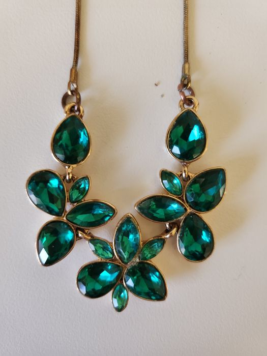 COLIER de Turcoaze cu smaralde verzi originale