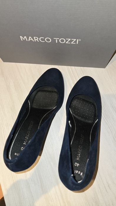 Нови! Дамски обувки от ест.велур Marco Tozzi