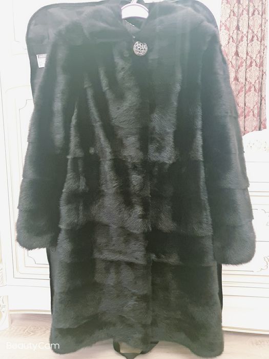 Шуба черный бриллиант, 42 размера