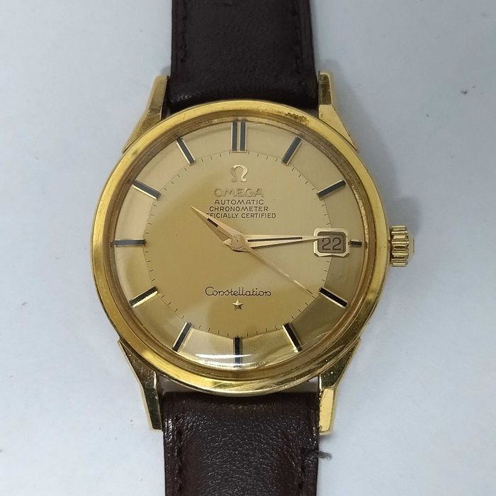 Ω OMEGA Constellation vintage,Gold 18k,Dog leg,Pie Pan,рядък,перфектен