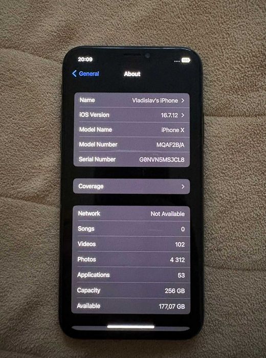 iPhone X 256GB, Space Grey