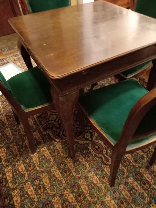 Masuta, Scaune vintage, lemn masiv