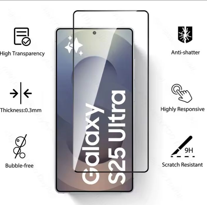 Folie sticla FULL Glue pt Samsung Galaxy S25 / S25 Plus / S25 Ultra 5G