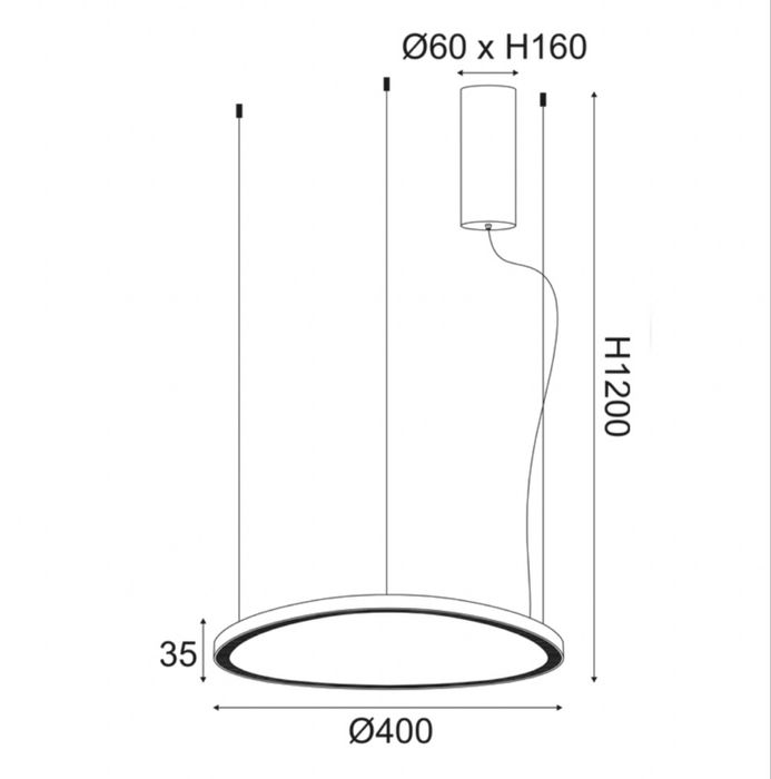 Полилей HARMONY 36w 3000K Aca Light