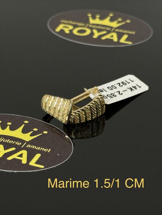 Bijuteria ROYAL : Cercei AUR 14K / 2.35 GR