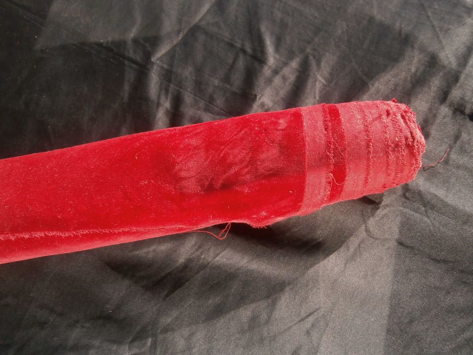 Плат,Плюш,Червен,Луксозен,Покривка,Соц.