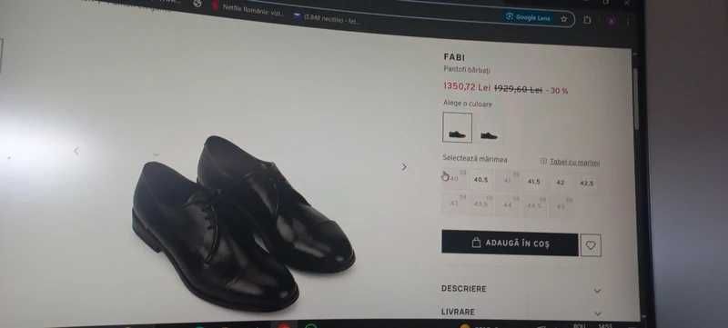 Pantofi eleganti bărbați FLAVI în stare foarte bună 45