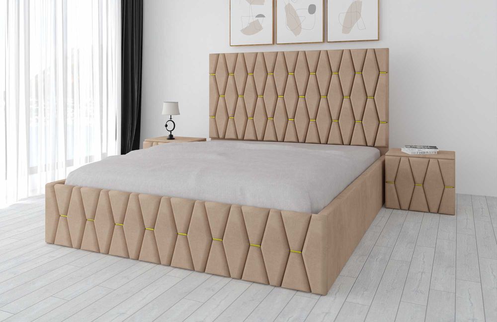 Paturi Dormitoare Tapitate Gri Maro Verde Alb Negru Turcoaz Bej K33