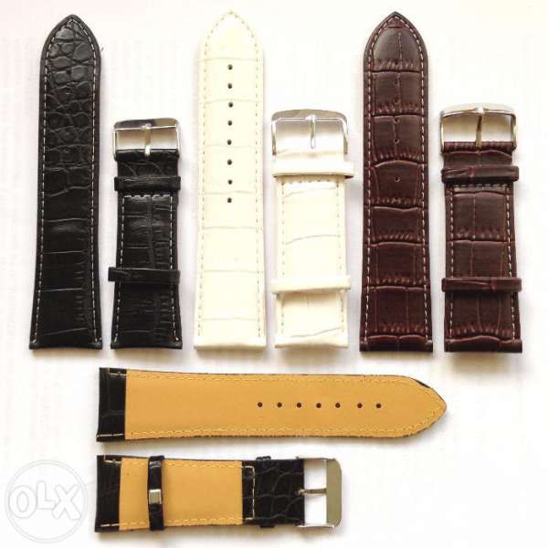 Кожена Каишка Ръчен Часовник Цвят Размер 14 16 20 mm 22 24 26 мм