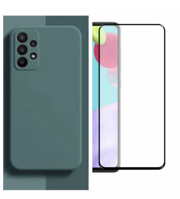 Samsung A53/A52S/A54/A55/A56 Husa Fine Interior Catifea + Folie Sticla