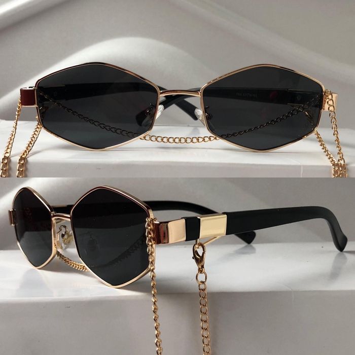 Актуални дамски слънчеви очила със синджир/ верижка/
