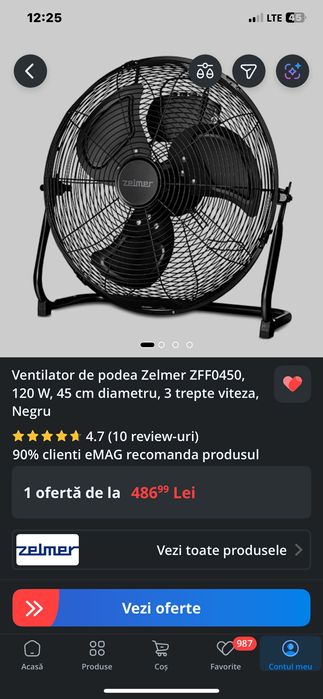 Ventilator de podea ZELMER