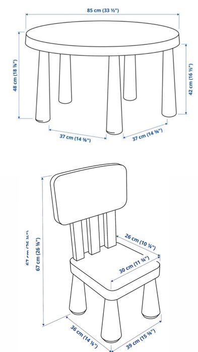 Ikea стол детский и стул