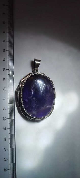 Кулон серебряный с камнем АМЕТИСТ