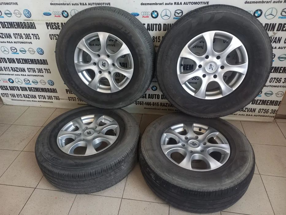 Set Jante Aluminiu Mitsubishi Pajero L200 Nissan Patrol Terrano Etc. Prezoane 6x5.5 Inch Anvelope 245/70R16