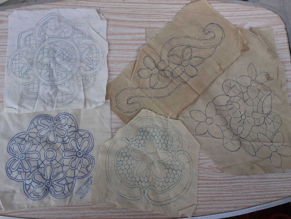 Snur si ata de macrame, modele pe panza