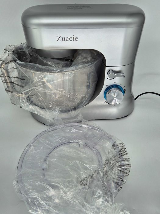 Robot bucătărie planetar Zuccie, 1000W, Bol 5L, Argintiu - Grad E