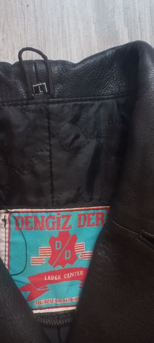 Кожаный плащ куртка