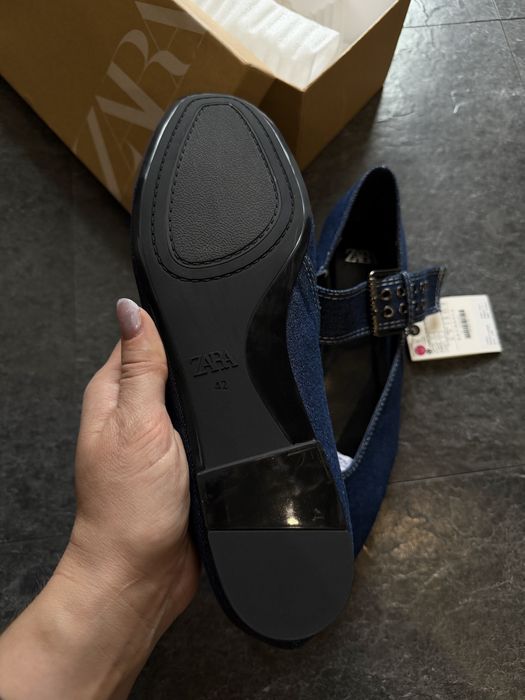 Балетки из денима Zara