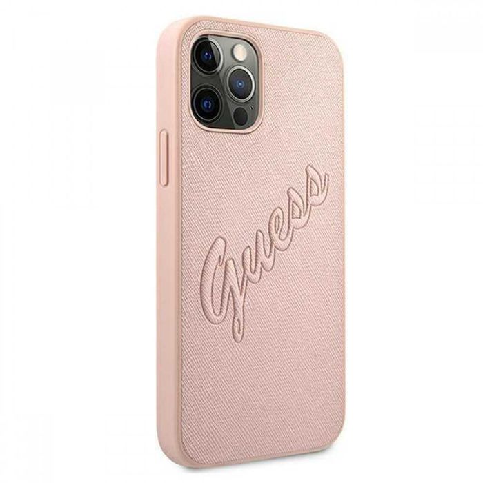 Гръб Guess Saffiano Vintage Script за iPhone 12,12 Pro,12 Pro MAX