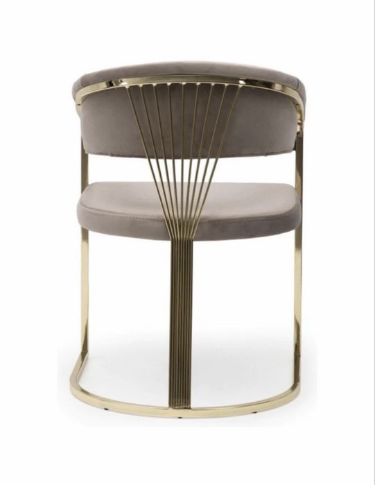 Scaun Intermobili premium, crem, catifea, 84x62x49 cm