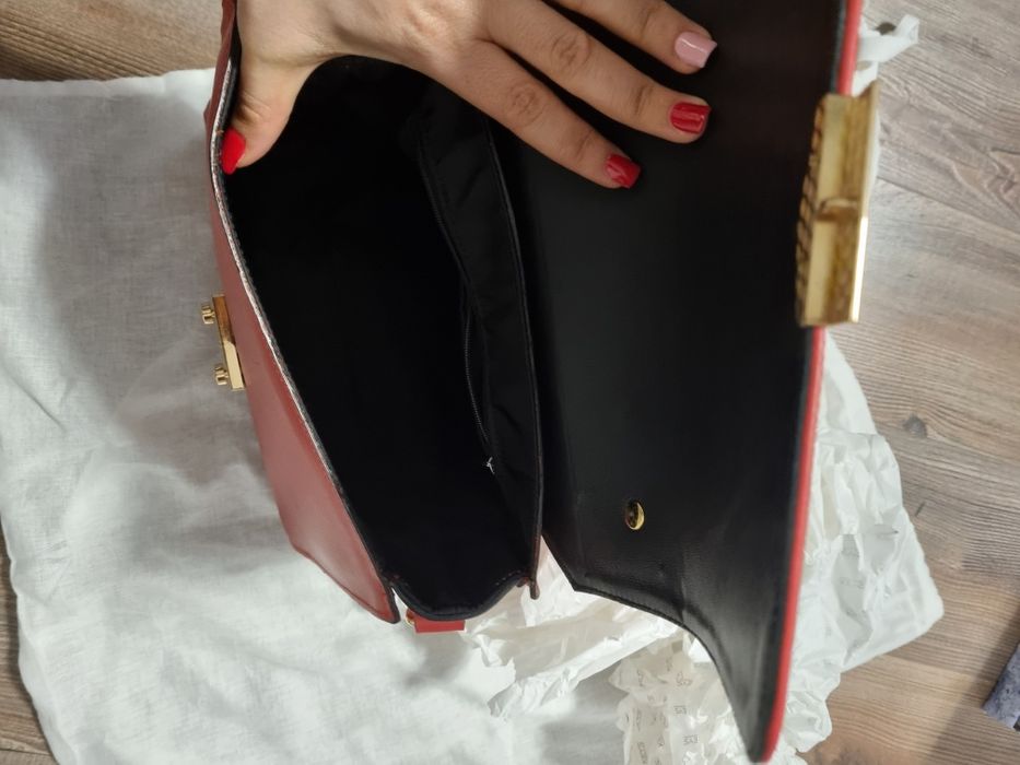 Geanta piele rosie
