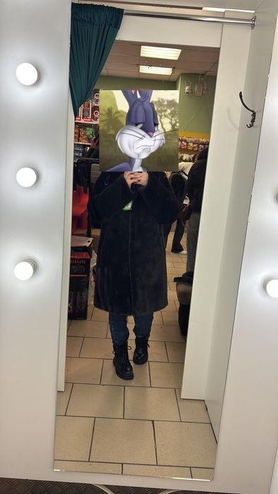 Новая шуба с поясом