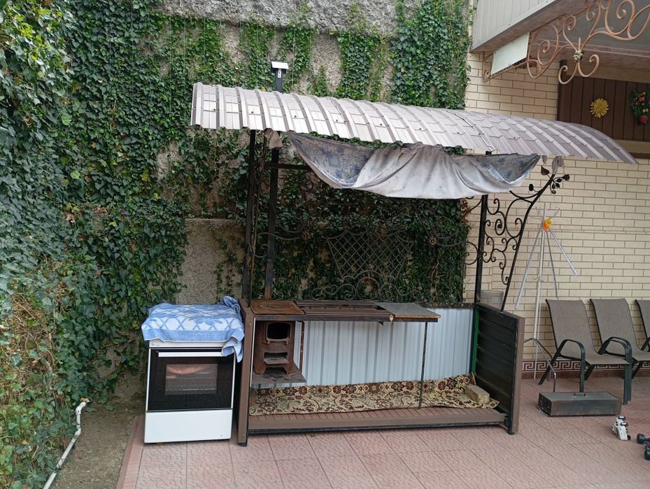 Барбекю мангал с навесом