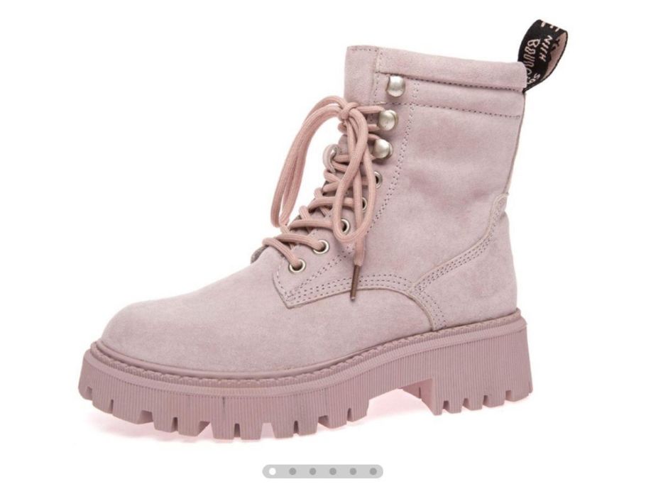 Зимние ботинки, замша