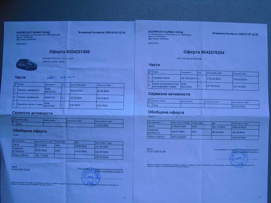 Продавам автомобил Пежо 208 GTI