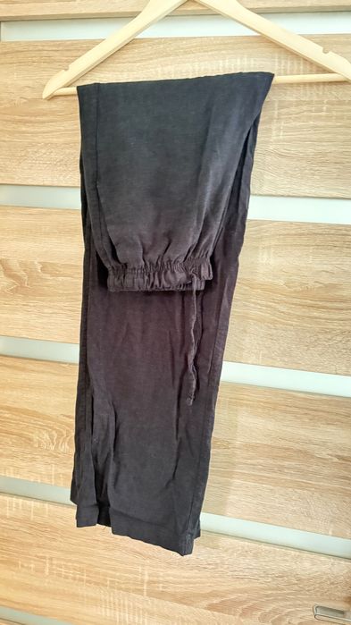 Ленен-смес черен панталон BERSHKA