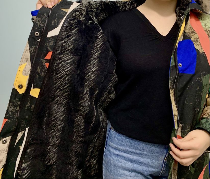 Парка с мехом кролика