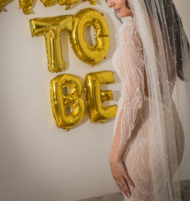 Rochie mireasă cu pietre/perle