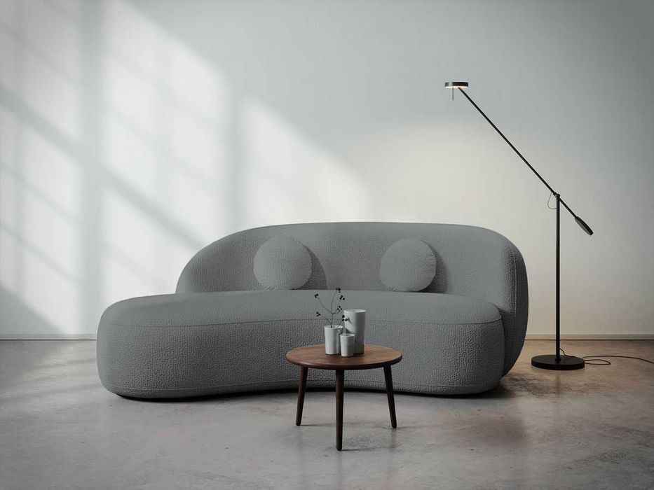 Canapea curbata Lunis gri - Transport Gratuit in 4-10 zile