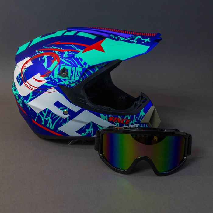 Каска с очила за ел. тротинетка , велосипед , мотокрос