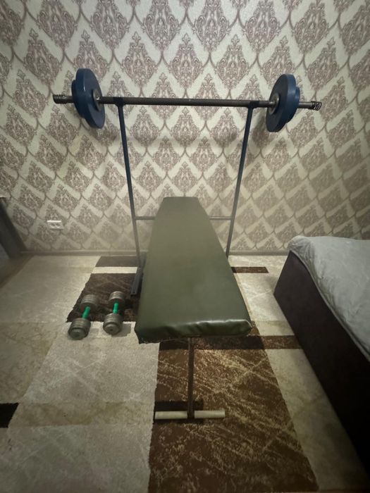 Продам штангу и гантель