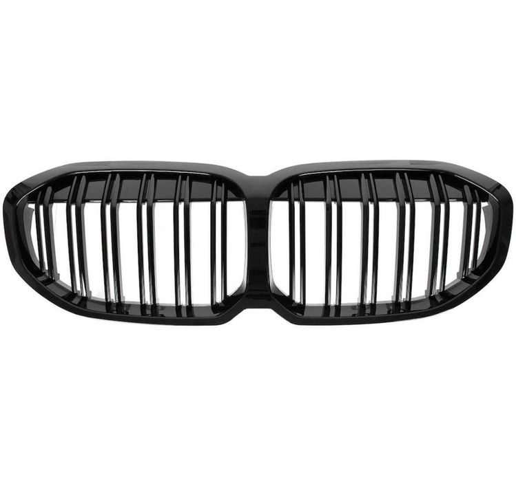 Grila radiator BMW 1 F40 2019, negru lucios, cu bare duble RADUS