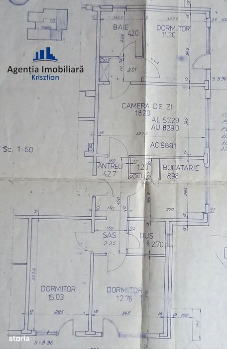 Apartament cu 4 camere de vânzare în Micro 16