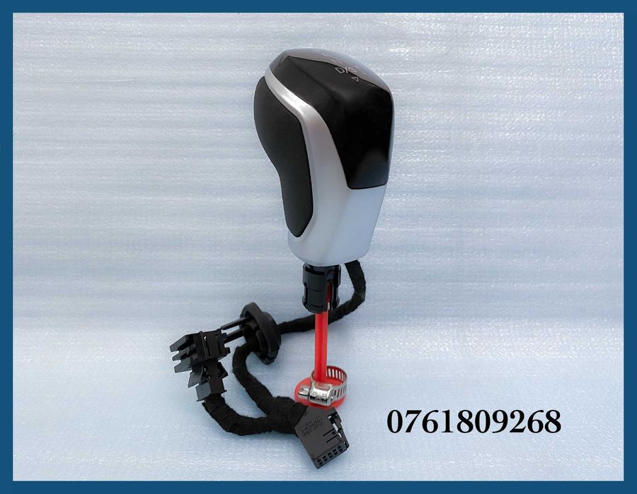 Nuca schimbator piele DSG iluminata LED VW Golf 5 6 7 Jetta Eos Scirocco Passat B6 B7 B8 CC Polo Tiguan Touareg Touran Caddy Amarok / Skoda / Seat