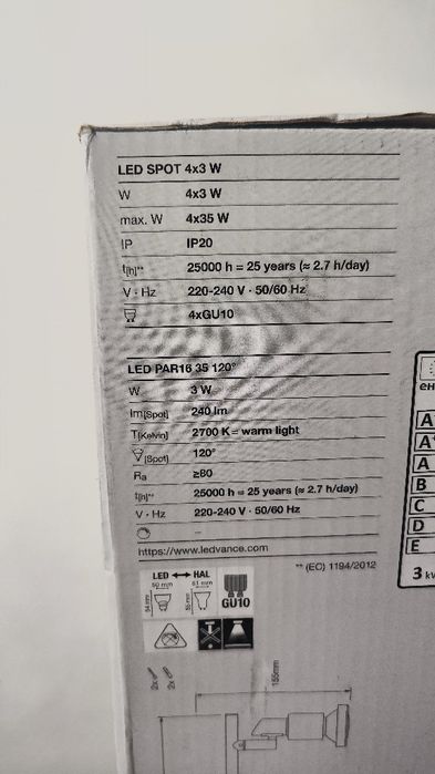 LEDVANCE led spot 4X3W
